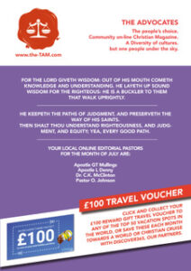 A poster on The advocates travel voucher