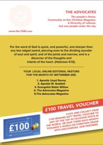 The poster of the advocates 100 euro travel voucher