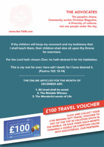 The poster of the advocates 100 euro travel voucher