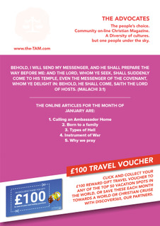 TAM January 2024 newsletter travel voucher